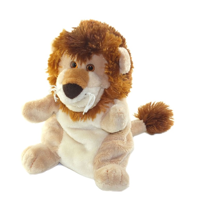 Peluche doudou Marionnette Lion beige marron TRUDI (26103)