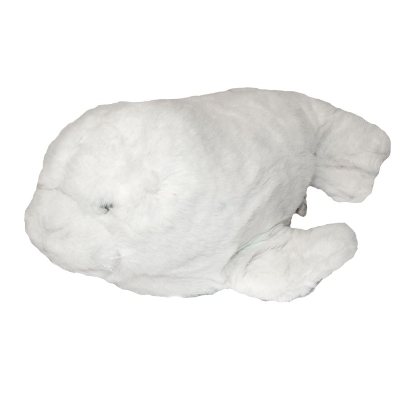 Ancienne peluche Vintage Phoque Otarie blanc Nounours 30 cm (27668)