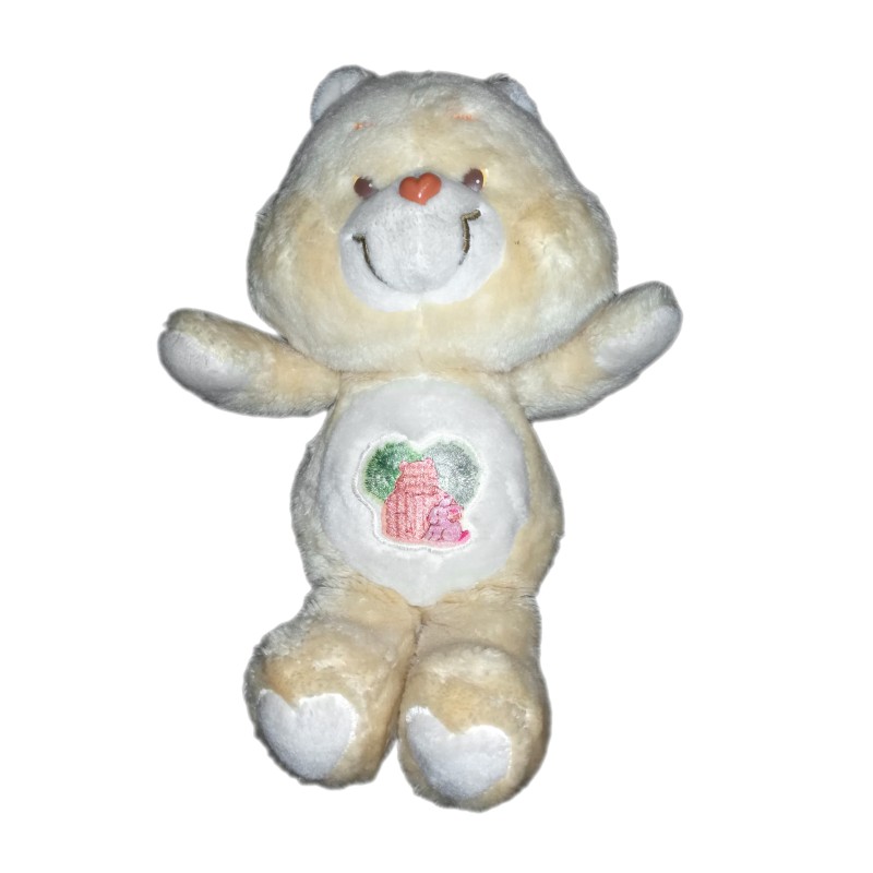 Peluche Bisounours Les amis de la Terre Ours Lapin coeur vert 35 cm (19883)