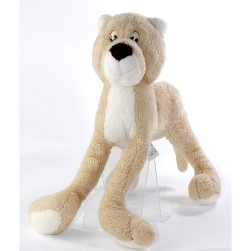 Vintage Peluche Lion chat beige Ajena 30 cm (20351)