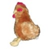 Doudou peluche poule sonore marron roux 28 cm Gipsy fait Cot Cot (21756)