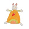 Doudou plat lapin Babysun orange vert carotte – Occasion vérifiée – DestockBaby