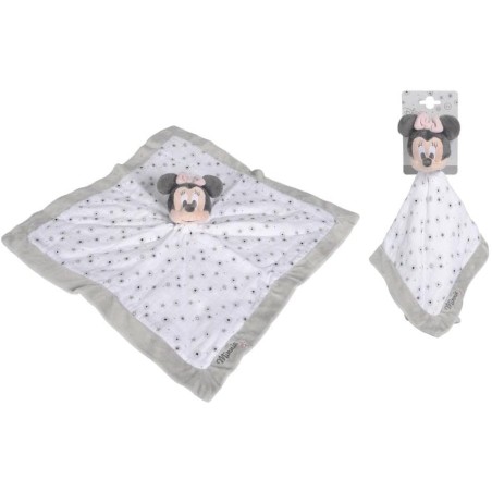 Doudou plat Minnie lange blanc et gris Disney Baby Nicotoy neuf | Destock Baby
