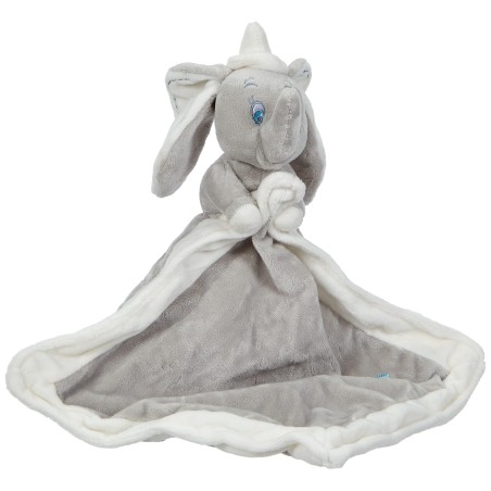 Doudou gris blanc mouchoir Dumbo l'Elephant Disney Nicotoy Simba Toys