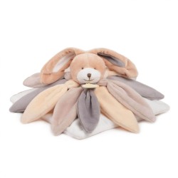 Doudou lapin pétales taupe Doudou et Compagnie DC2792 28 cm comme neuf | Destock Baby