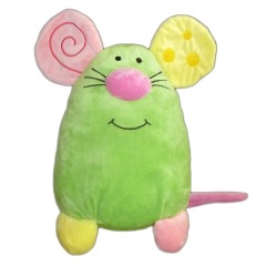 Peluche souris verte rose jaune Althans | Destock Baby