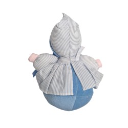 Poupée doudou Babi Corolle 20 cm blanc bleu rayures vintage neuve emballage d’origine | Destock Baby