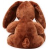 Peluche lapin marron DPAM 22 cm neuf nez argenté | Destock Baby