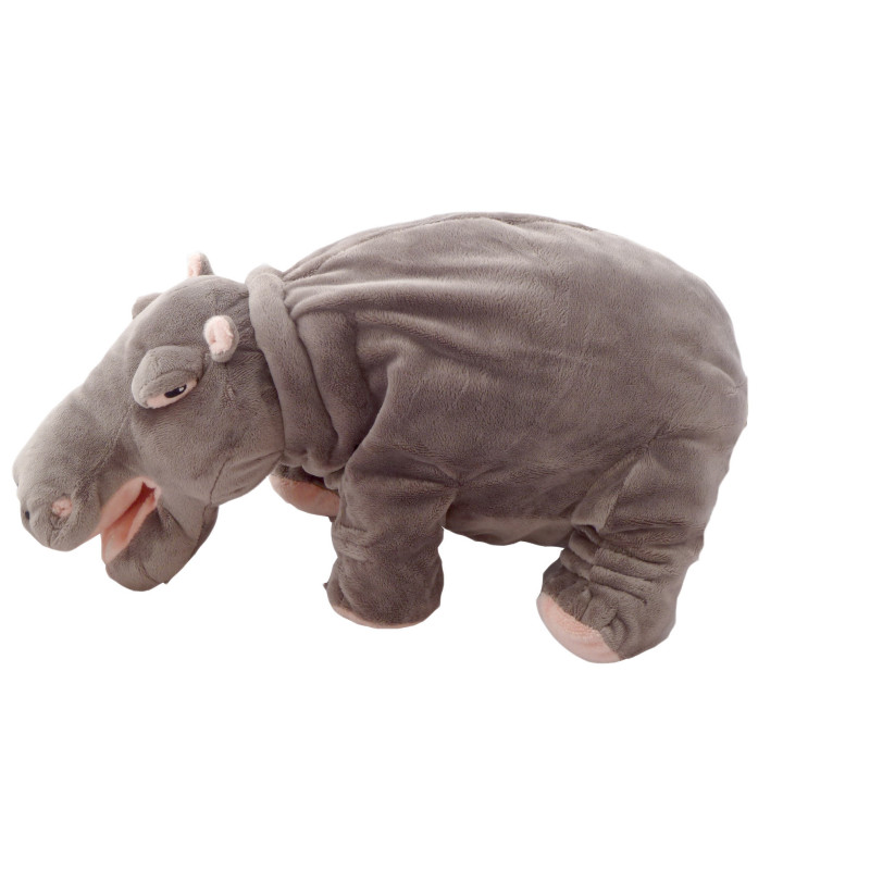 Doudou peluche hippopotame gris rose IKEA - 45 cm - KLAPPAR FLODHAST