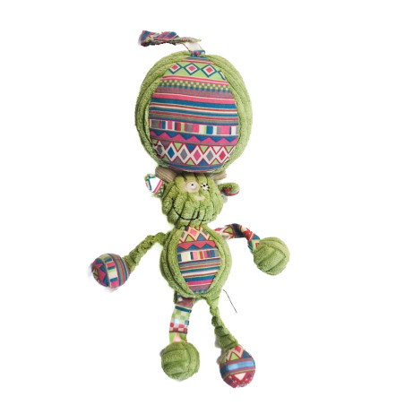 Doudou musical vache verte Les Déglingos 30cm