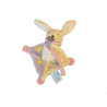 BABYNAT Doudou Lapin Super Tétine mauve jaune Attache Baby Nat chez vous dès demain