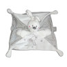 Doudou plat Lapin blanc gris Etoiles argentees Simba chez vous des demain