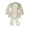 Doudou lapin gris beige demi lunes rouges roses bebe Laboratoires KLORANE 22 cm chez vous dès demain