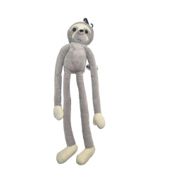 Doudou peluche paresseux Tex Baby gris beige 48 cm