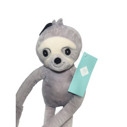 Doudou peluche paresseux Tex Baby gris beige 48 cm