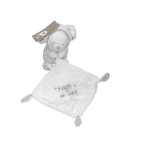 Doudou ours blanc capuche lapin Orchestra Prémaman Happy Baby chez vous dès demain