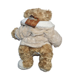 Peluche ours Kaspars Bukowski Design peignoir – Collection Kaspars et Gerli