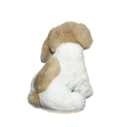 Vintage - Ancienne Peluche chien blanc beige Boulgom 22cm  | DestockBaby