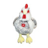 Peluche poule sonore Gipsy blanche grise