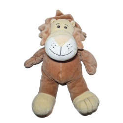 Doudou Lion marron beige Nicotoy 30cm grelot