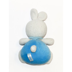 Doudou lapin bleu Luminou 20 cm grelot chez vous dès demain