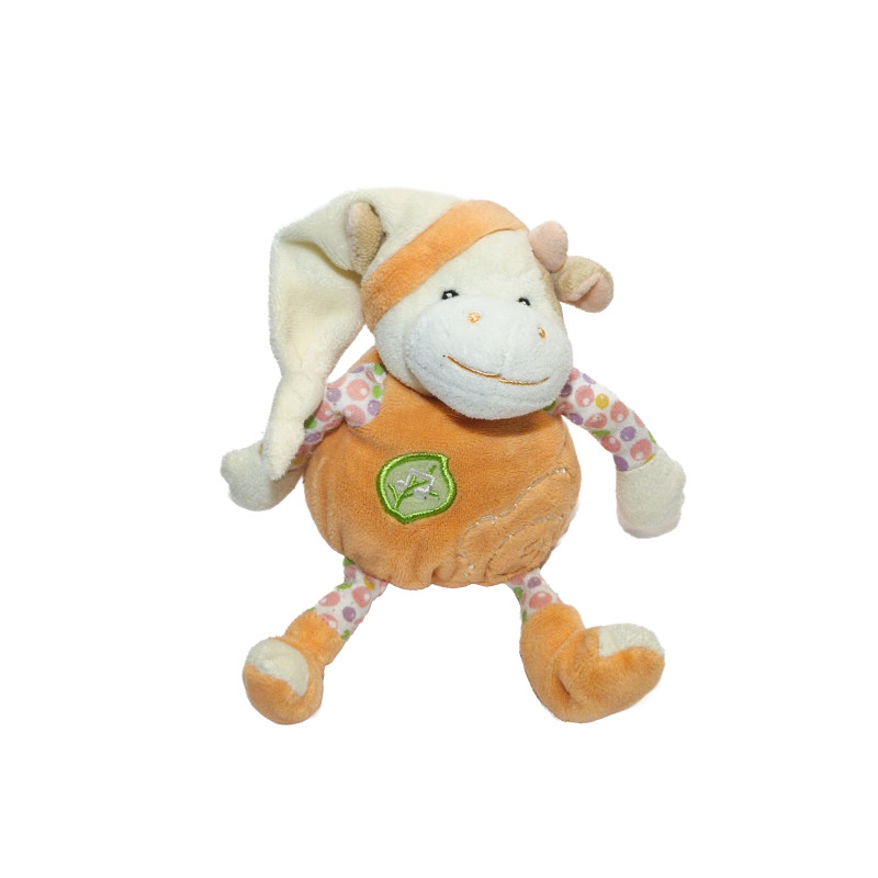 Doudou musical vache orange Gipsy 20 cm