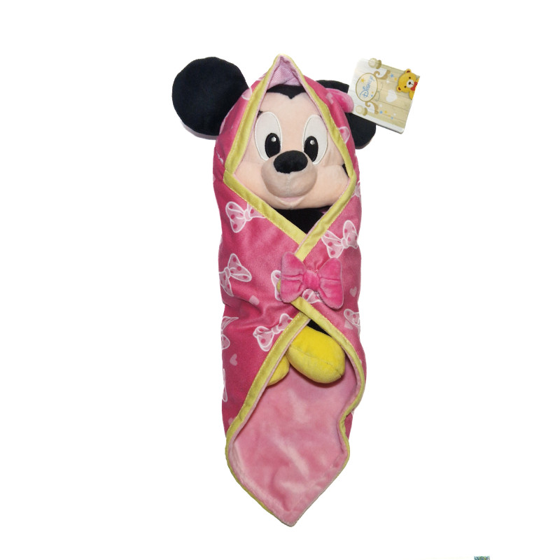 Peluche doudou Minnie Mouse Disney Nicotoy couverture | Destock Baby
