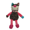 Cocktail Scandinave Doudou Peluche Chat marron rose bleu Echarpe