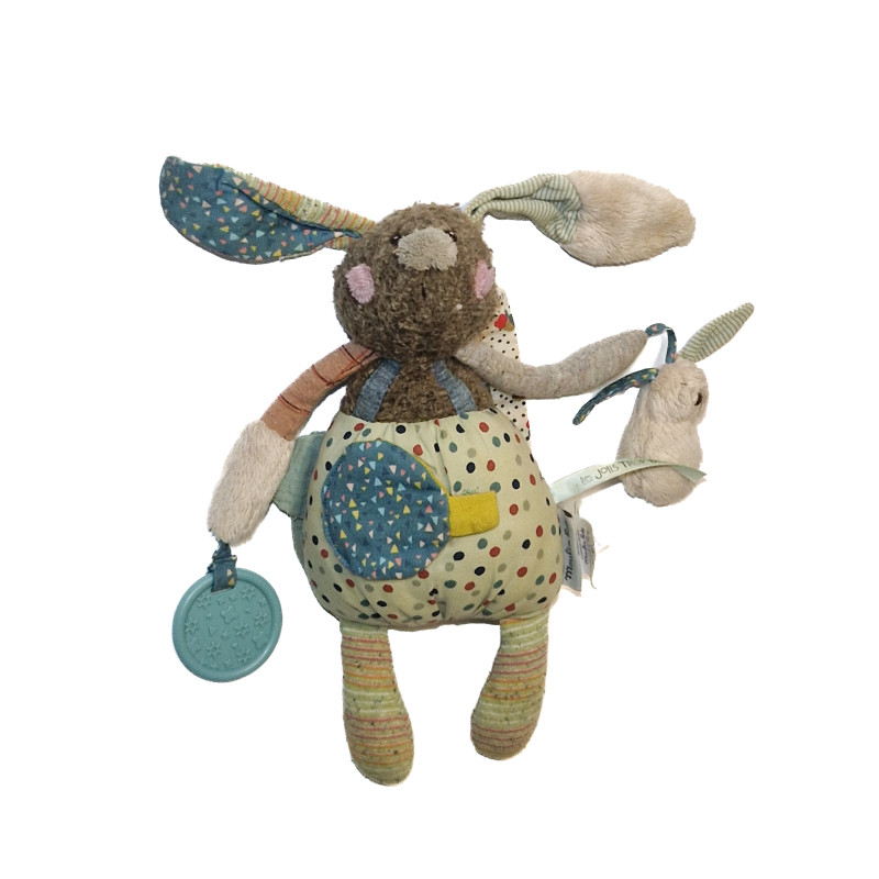Doudou lapin Les Jolis Trop Beaux Moulin Roty 26 cm | Destock Baby