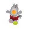LILLIPUTIENS Doudou loup gris rouge Nicolas | Destock Baby