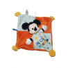 Disney Nicotoy Doudou plat Mickey orange bleu