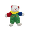 GIPSY - Peluche Doudou Ours An 2000 vert bleu rouge - 20 cm