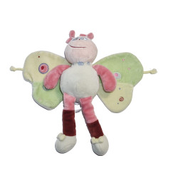 CATIMINI - Doudou papillon vert rose blanc