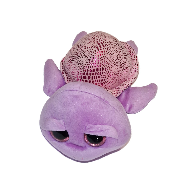 TY - Peluche doudou Tortue mauve violette gros yeux