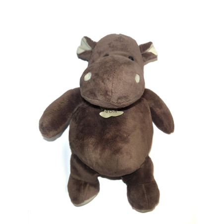 Histoire d'Ours - Peluche doudou Hippopotame Marron HO1057 Gd mod 38 cm