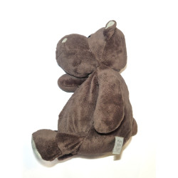 Histoire d'Ours - Peluche doudou Hippopotame Marron HO1057 Gd mod 38 cm | Destock Baby