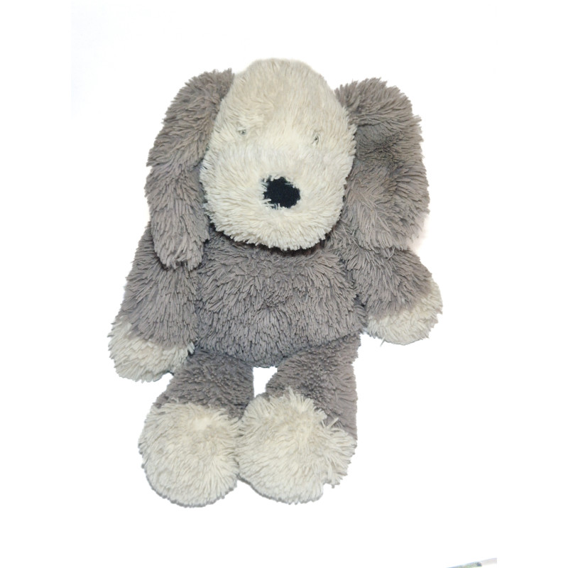 Jellycat - Peluche Chien couché gris et Blanc - Little Baby & Cie - 35 cm