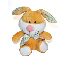 Fizzy - Peluche doudou lapin orange vert  | Destock Baby