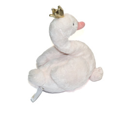 Tex Carrefour- Peluche cygne Mon ami magique rose couronne dorée 25 cm | Destock Baby