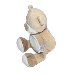 Bengy - Doudou ours beige marron blanc écharpe | Destock Baby