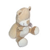 Bengy - Doudou ours beige marron blanc écharpe | Destock Baby