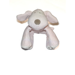 OBAIBI - Doudou chien rose blanc  | Destock Baby