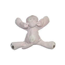 OBAIBI - Doudou chien rose blanc  | Destock Baby