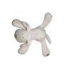 OBAIBI - Doudou chien rose blanc - Sans billes - 20 cm