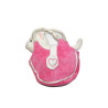 Gipsy - Peluche doudou charet blanc dans son sac rose coeur argenté | Destock Baby