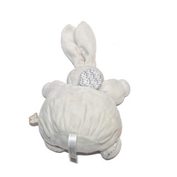 Kaloo - Doudou lapin blanc Perle crème broderies dorées argentées 18 cm | Destock Baby