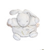 Kaloo - Doudou lapin blanc Perle crème broderies dorées argentées 18 cm | Destock Baby