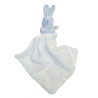 Jacadi - Doudou lapin bleu mouchoir blanc