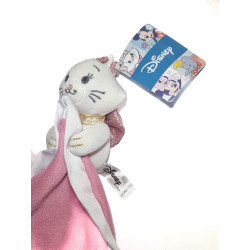 Dinsey Simba Doudou Marie Les Aristochats mouchoir rose blanc | Destock Baby