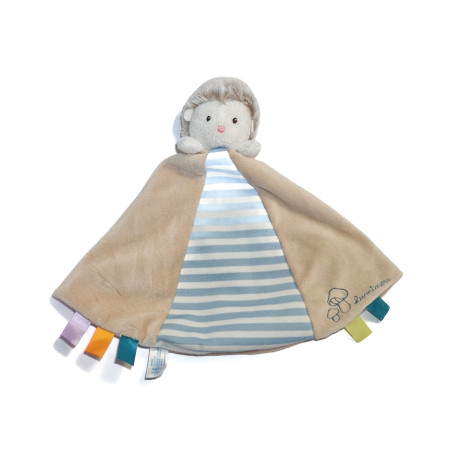 Luminou - Doudou hérisson luminescent beige bleu blanc Grelot | Destock Baby